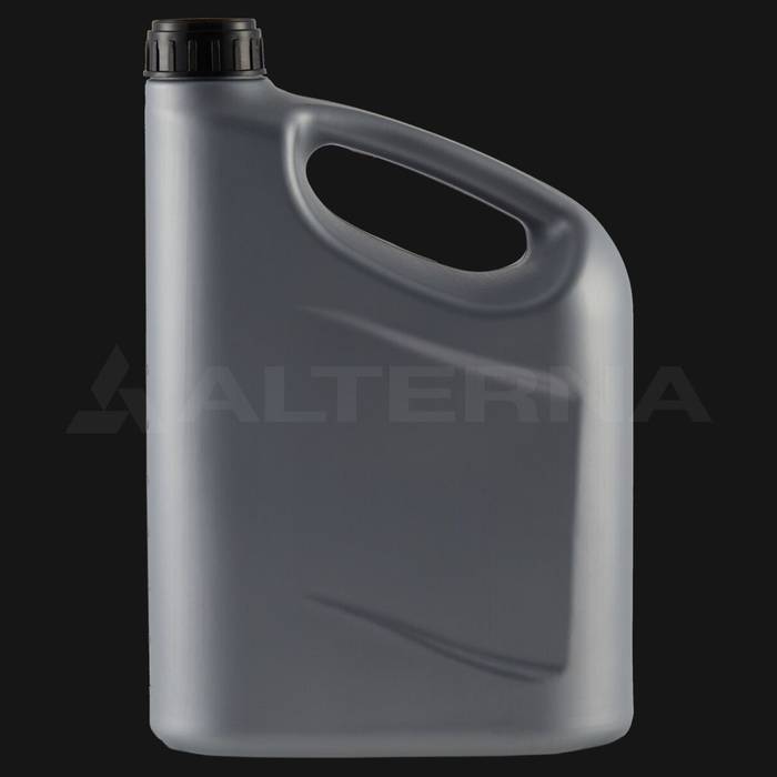 5 Litre HDPE Plastic Lubricant Jerry Can with 50 mm Aluminum Seal Cap