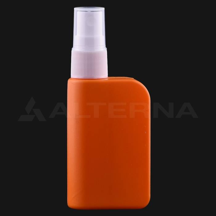 50 ml HDPE Flat Fine Mist Spray Bottle with 18 mm Atomiser