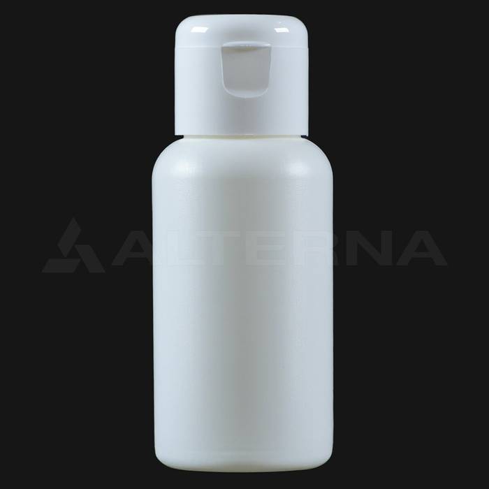 50 ml HDPE Plastic Bottle with 24 mm Flip Top Cap