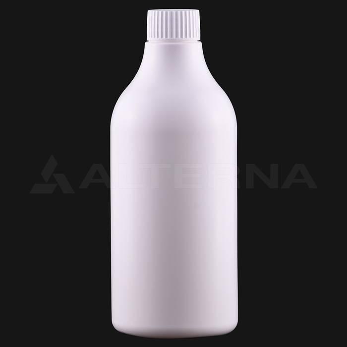 500 ml HDPE Round Bottle with 28 mm Aluminum Seal Cap