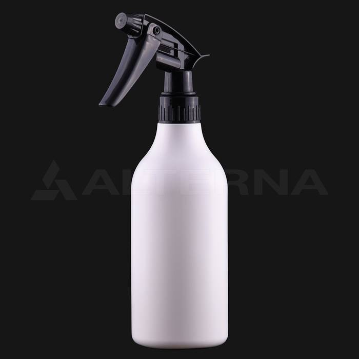 500 ml HDPE Round Spray Bottle with 28 mm Industrial Trigger