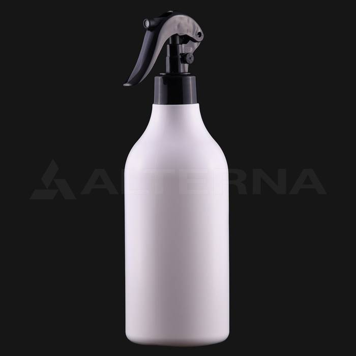 500 ml HDPE Round Spray Bottle with 28 mm Mini Trigger