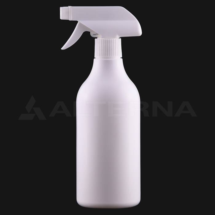 500 ml HDPE Round Spray Bottle with 28 mm Trigger