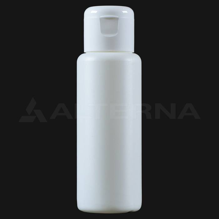 60 ml HDPE Plastic Bottle with 24 mm Flip Top Cap