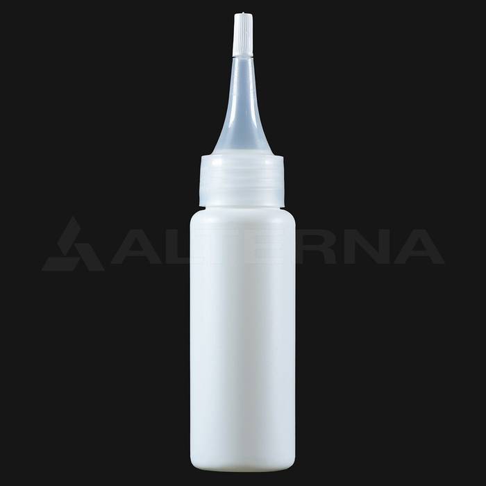 60 ml HDPE Plastic Bottle with 24 mm Spout Cap