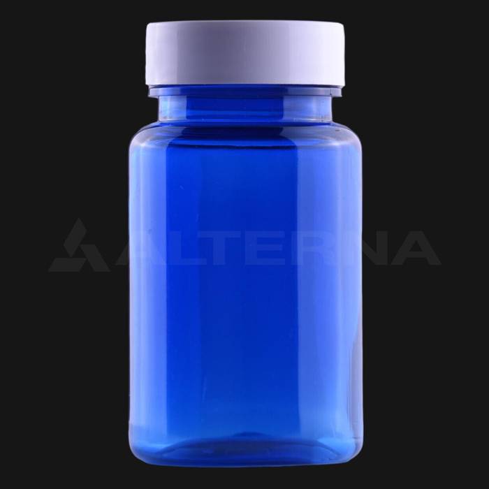 Pilulier PET 100 ml avec 38 mm Alu. Bouchon d'étanchéité en aluminium