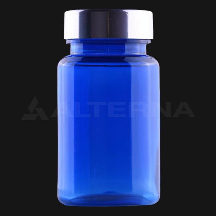 100 ml PET Plastic Pill Bottle with 38 mm Metal Cap