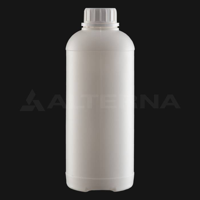 Бутылка из ПЭВП объемом 1 л с крышкой 38 мм с пенным уплотнением