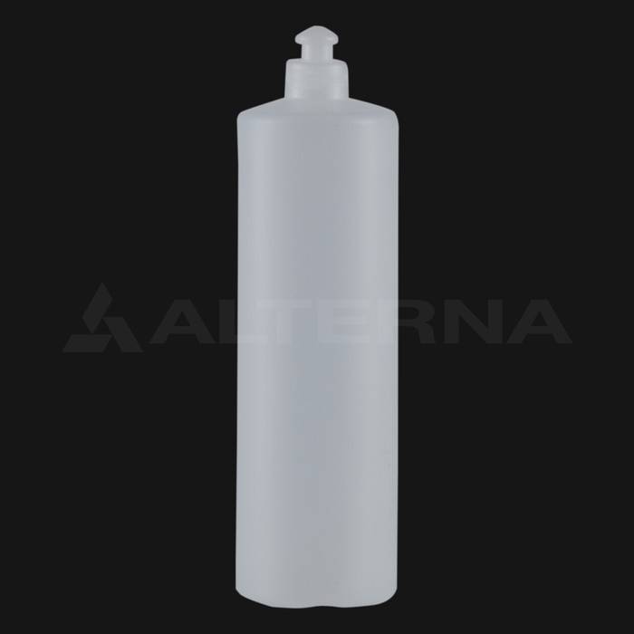 1 Liter HDPE Flasche mit 28 mm Push-Pull Verschluss