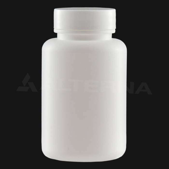 120 ml HDPE Plastic Pill Bottle with 38 mm Aluminum Seal Cap