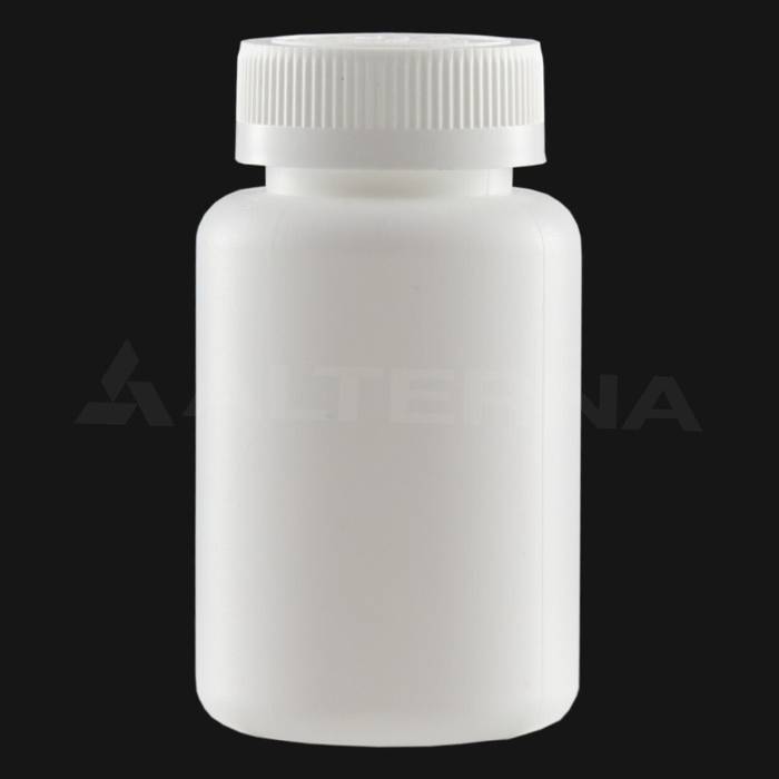 Pilulier en PEHD de 120 ml avec bouchon à l'épreuve des enfants de 38 mm