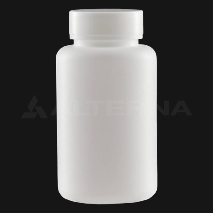 Flacon de pilules en plastique HDPE de 150 ml avec bouchon de 38 mm