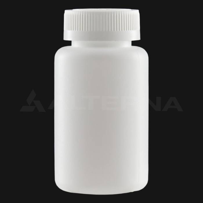 Flacon de pilules en plastique HDPE de 150 ml avec bouchon de sécurité enfant de 38 mm