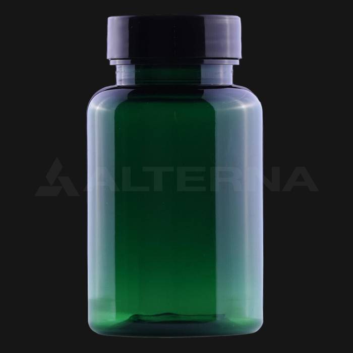 Flacon de pilules en plastique PET de 150 ml avec bouchon de 38 mm
