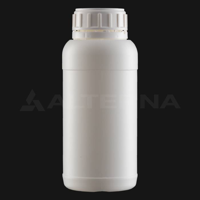 Бутылка из ПЭВП объемом 500 мл с крышкой 50 мм с пенопластовым уплотнением