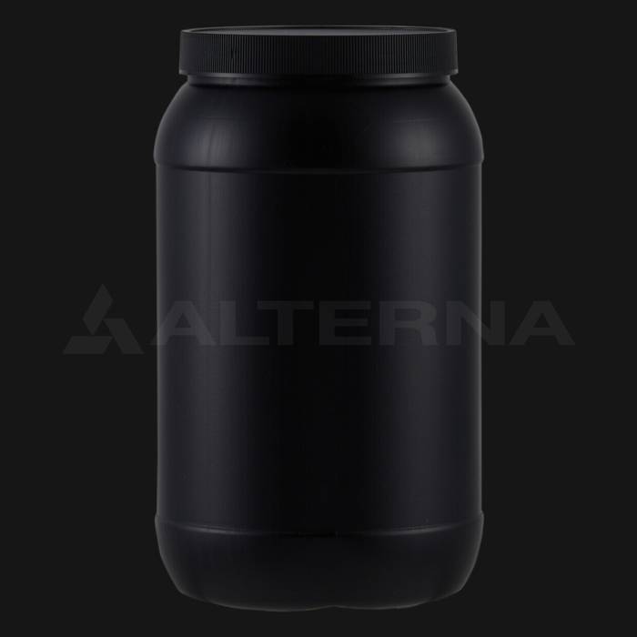 Pot PEHD de 3000 ml pour protéines en poudre avec couvercle d'étanchéité en feuille d'aluminium de 120 mm
