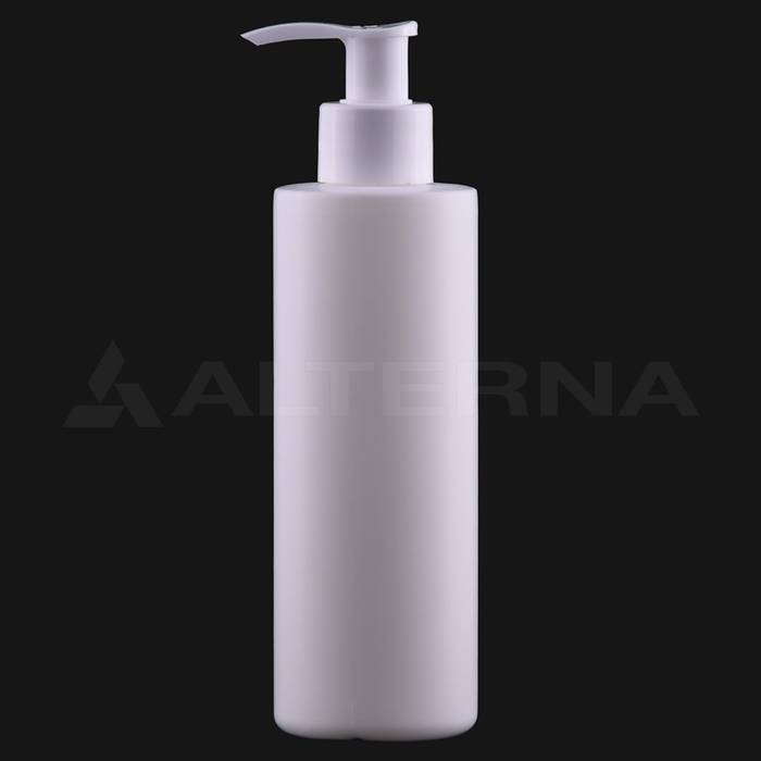200 ml HDPE Cylinder Bottle with 24 mm Pump Dispenser