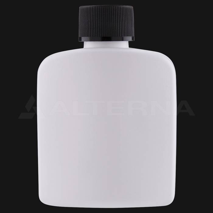 100 ml HDPE Flat Bottle with 24 mm PE Foam Lined Cap