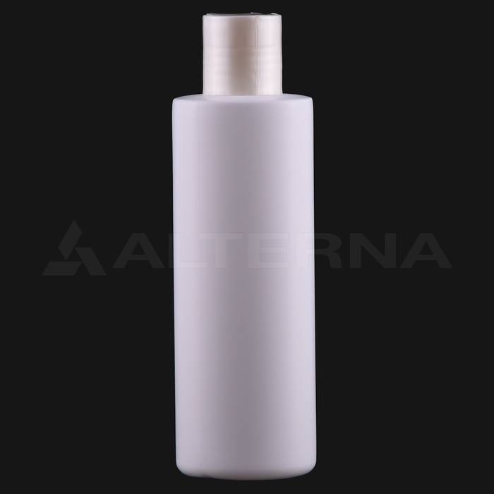 200 ml HDPE Cylinder Bottle with 24 mm Disc-top Cap