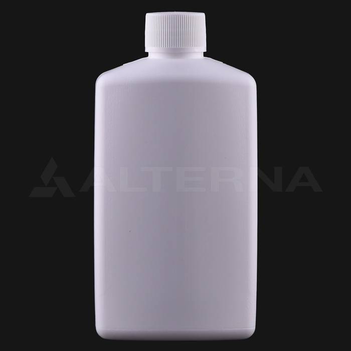 250 ml HDPE Rectangular Bottle with 24 mm PE Foam Lined Cap