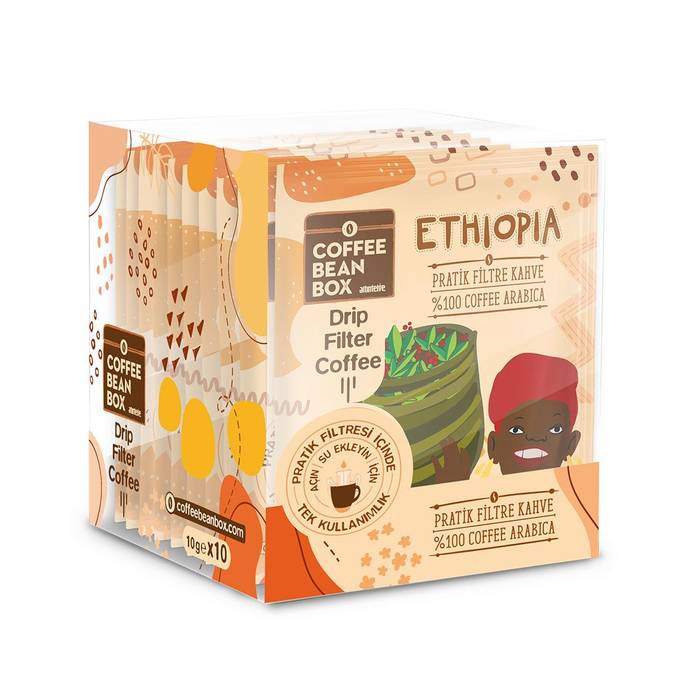 CoffeeBeanBox Ethiopia Practical Drip Bag Coffee 10-Pack