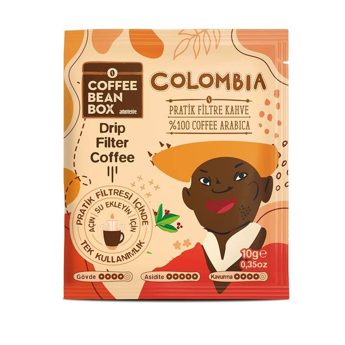 CoffeeBeanBox Colombia Practical Drip Bag Coffee 10 Gr