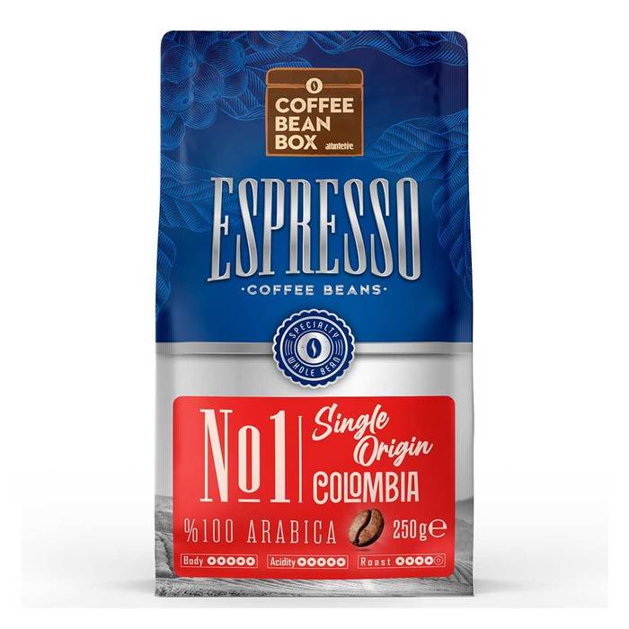 CoffeeBeanBox Espresso Coffee Beans Single Origin 250 Gr