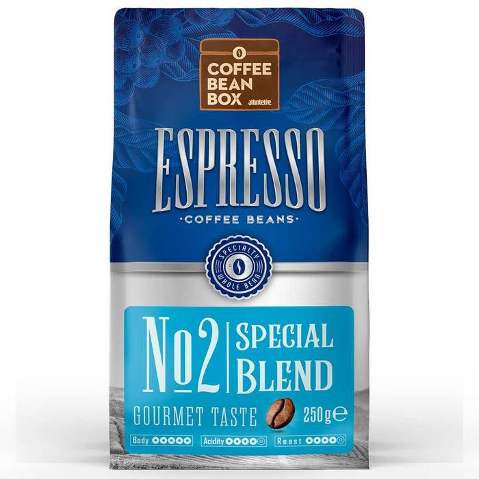 CoffeeBeanBox Espresso Coffee Beans Special Blend 250 Gr