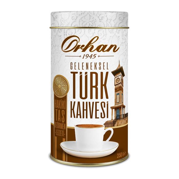 Orhan Ground Turkish Coffee Tin 250 Gr