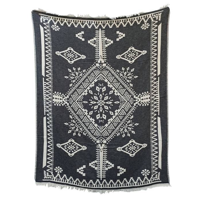 Tribal Turkish Cotton Throw Blankets